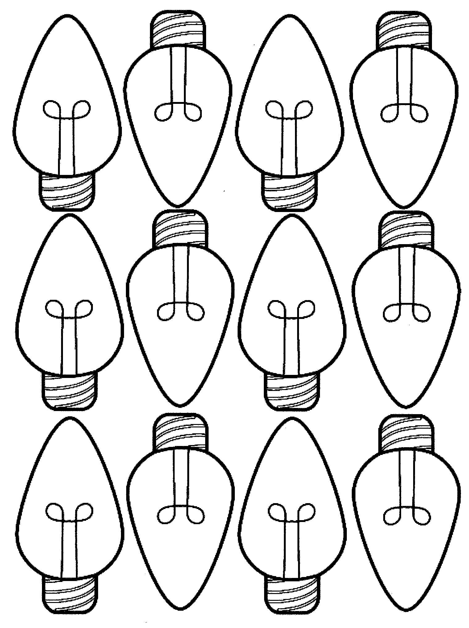 Coloring Pages Of Christmas Lights Coloring Pages