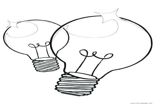 520x350 Christmas Lights Coloring Pages Print Light Bulb Page Printable