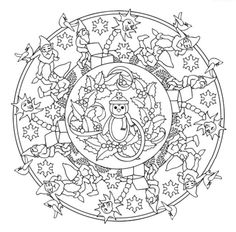 236x232 Christmas Mandala Coloring Pages Christmas Ornaments Mandala
