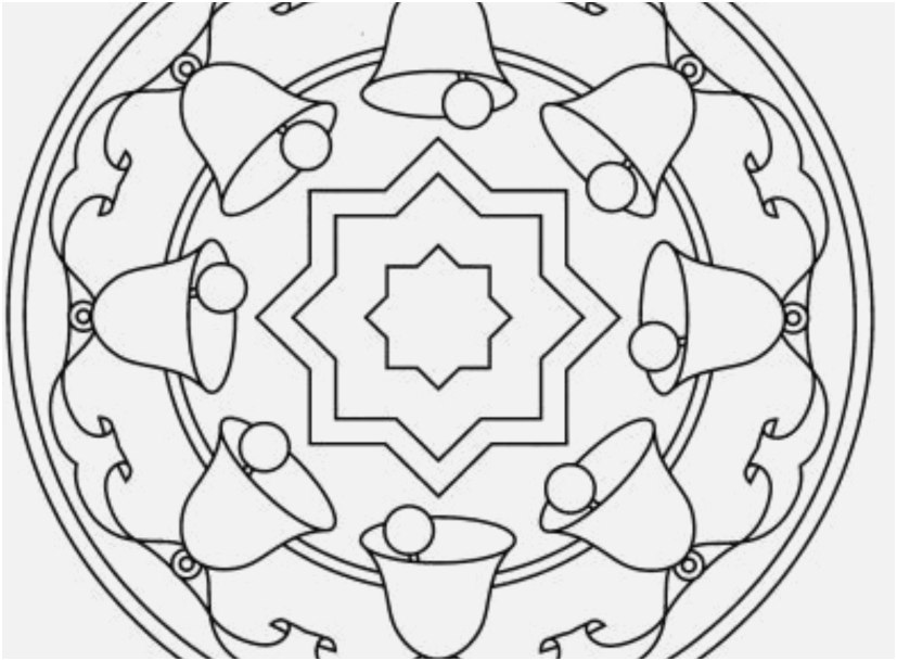 827x609 Christmas Mandala Coloring Pages Collection Mandala With Christmas