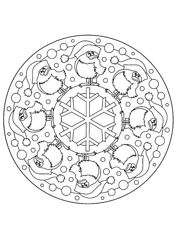 600x800 Christmas Mandala Coloring Pages Kids N Fun Coloring Pages