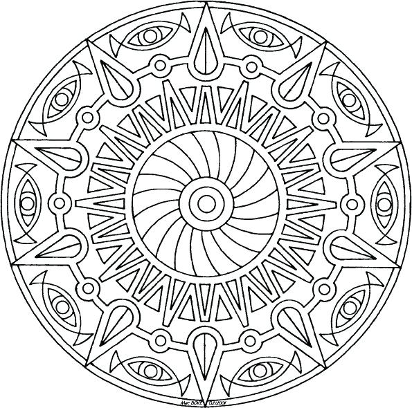 595x590 Mandala Color Sheets
