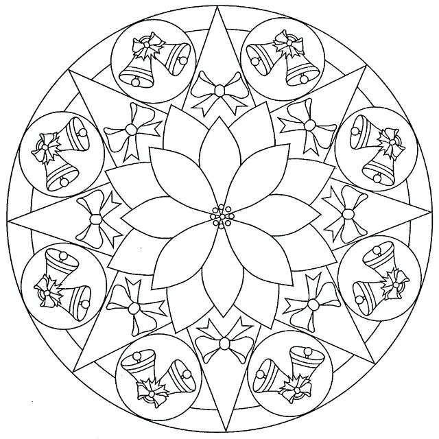 640x640 Christmas Mandala Coloring Pages Tree Mandala Coloring Pages Free