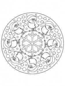 225x300 Christmas Mandala Coloring Pages Mandale Mandala