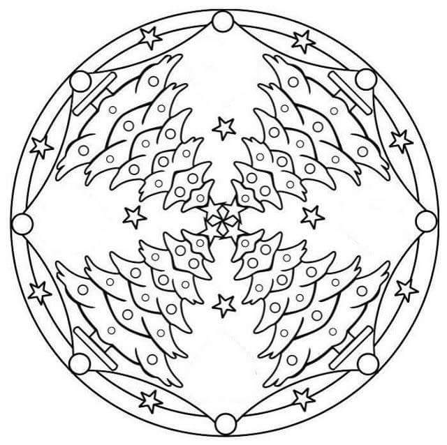 640x638 Mandala Christmas Coloring Pages Mandala Christmas Coloring Pages