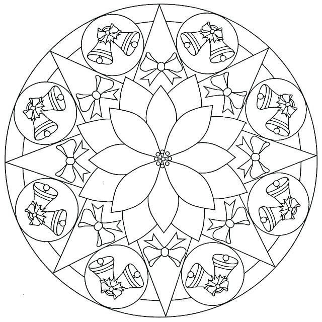 640x640 Christmas Mandala Coloring Pages Mandala Coloring Pages Free
