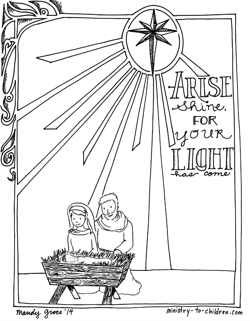 1024x1317 Christmas Nativity Scene Coloring Pages