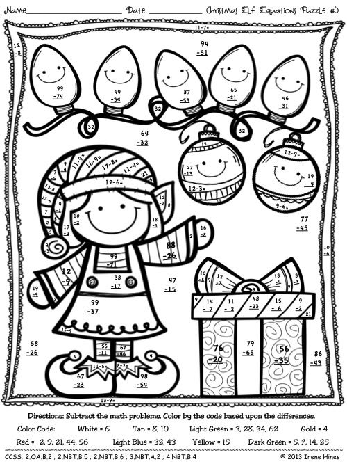 500x667 Free Math Christmas Coloring Sheets