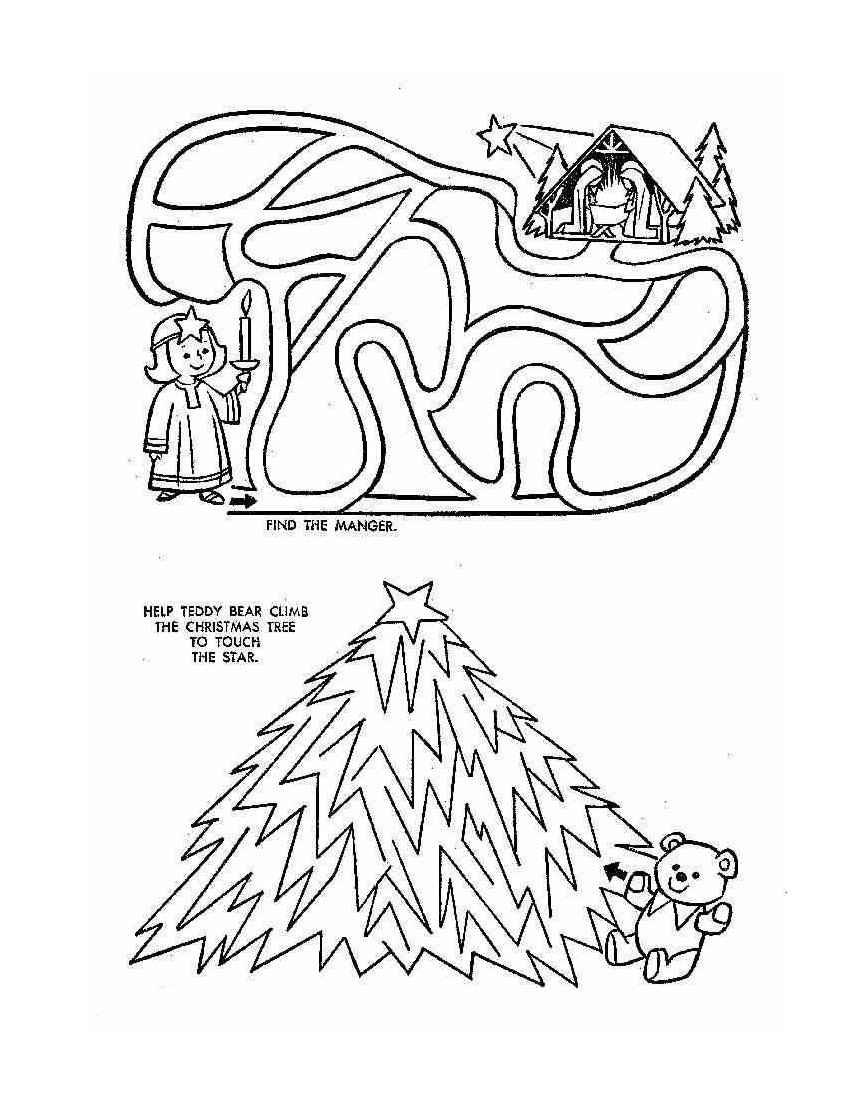850x1100 Christmas Puzzles Coloring Pages Many Interesting Cliparts
