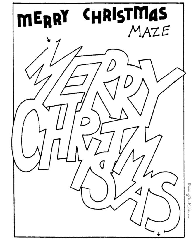 670x820 Drawn Maze Christmas
