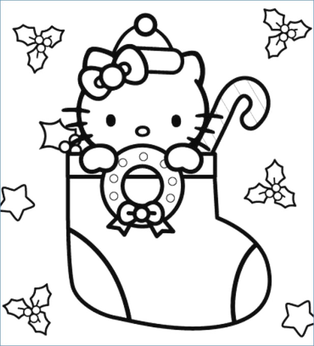 617x680 Hello Kitty Christmas Letter Maze And Coloring Page