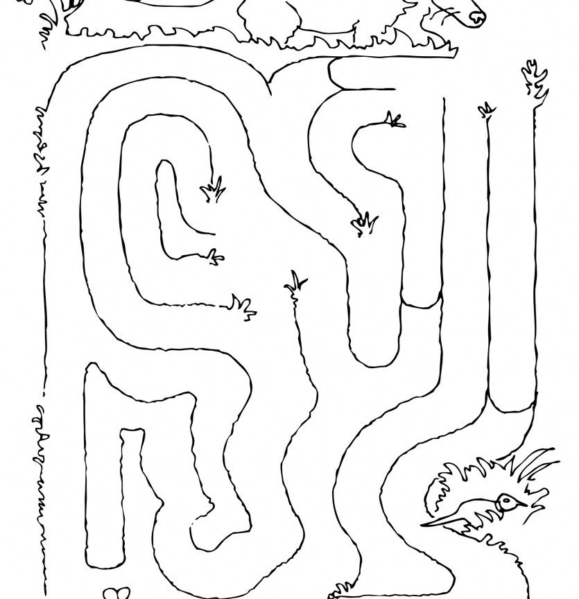 835x864 Mazes And Coloring Pages Roxie Munro Puzzle Maze Page Free Kids