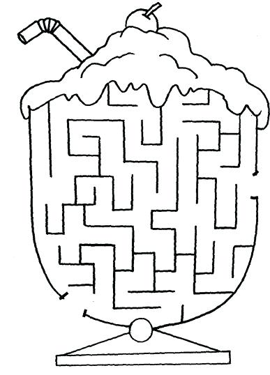 387x538 Printable Christmas Mazes For Adults Ice Cream Maze Coloring Book