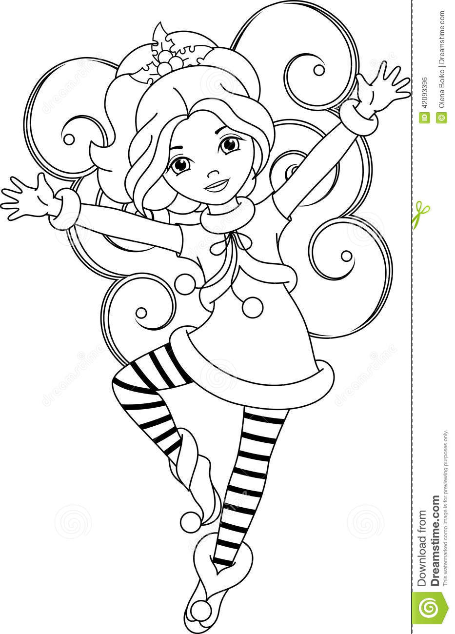 933x1300 Christmas Fairy Coloring Pages