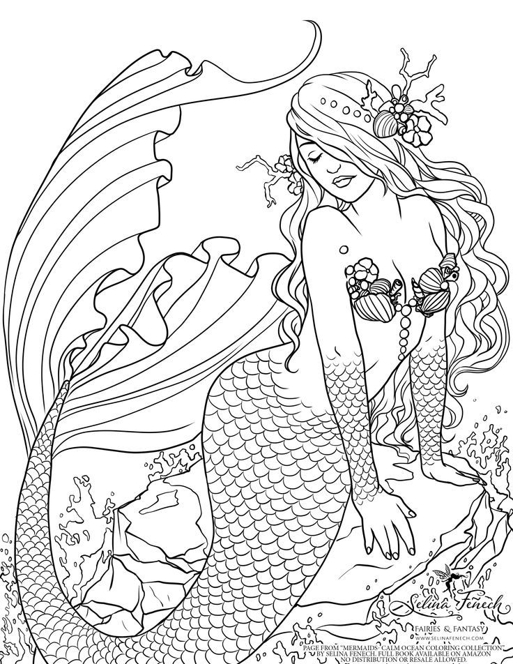 736x952 Hello Kitty Dressed As A Mermaid Coloring Page Inside Printable