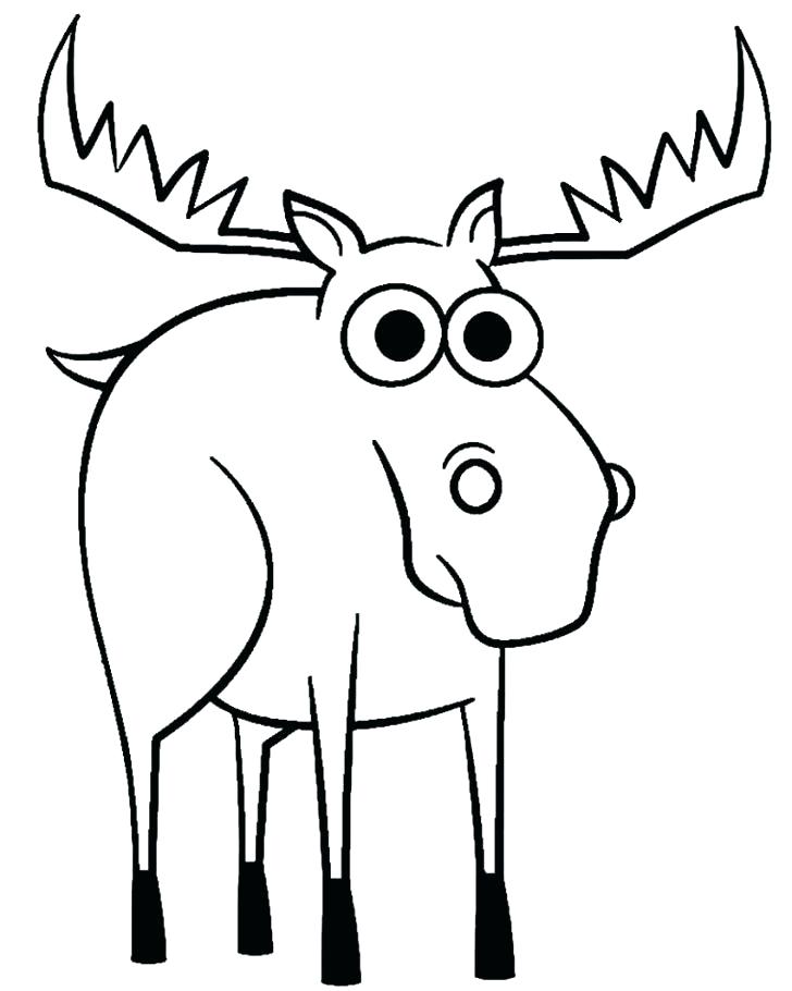 728x910 Moose Coloring Pages Moose Coloring Page Christmas Moose Coloring