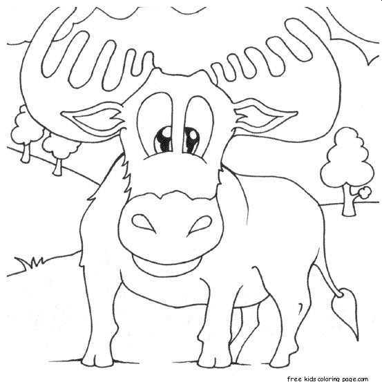 553x553 Norwegian Moose Coloring Pages Printable For Kidsfree Printable