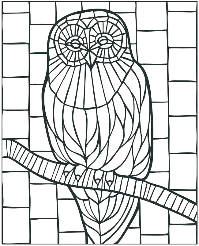 650x802 Free Mosaic Coloring Pages