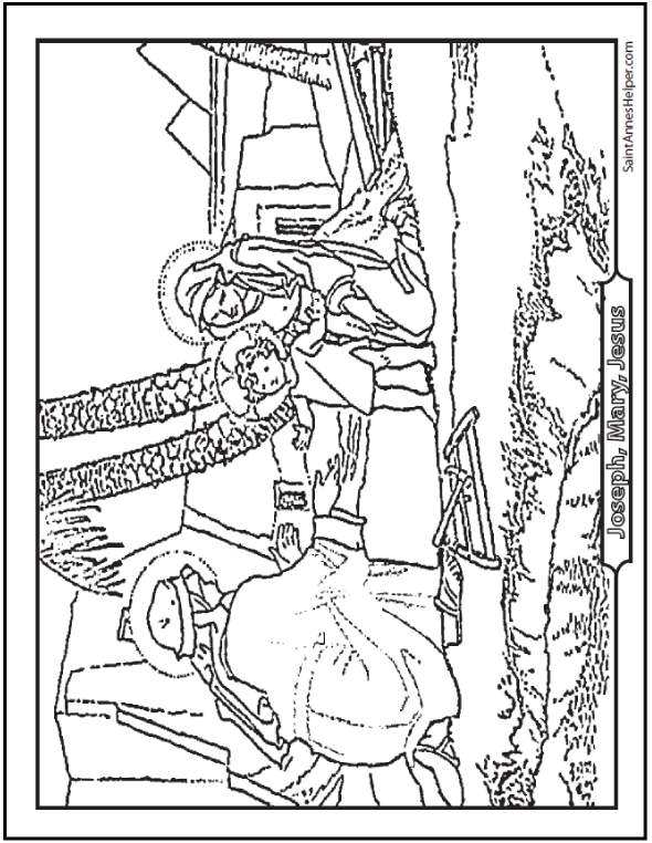 590x762 Printable Christmas Coloring Pages Jesus Mary, Nativity Scenes