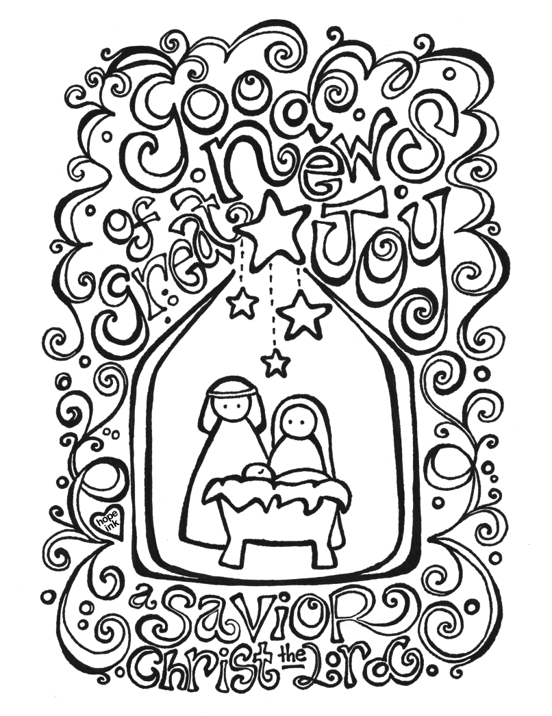 806x1046 Nativity Coloring Pages