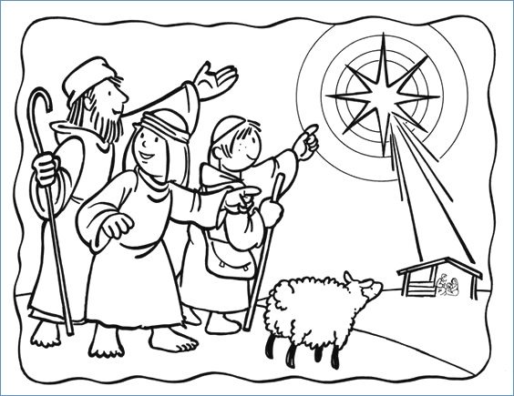 564x435 Birth Of Jesus Christmas Coloring Pages For Kids