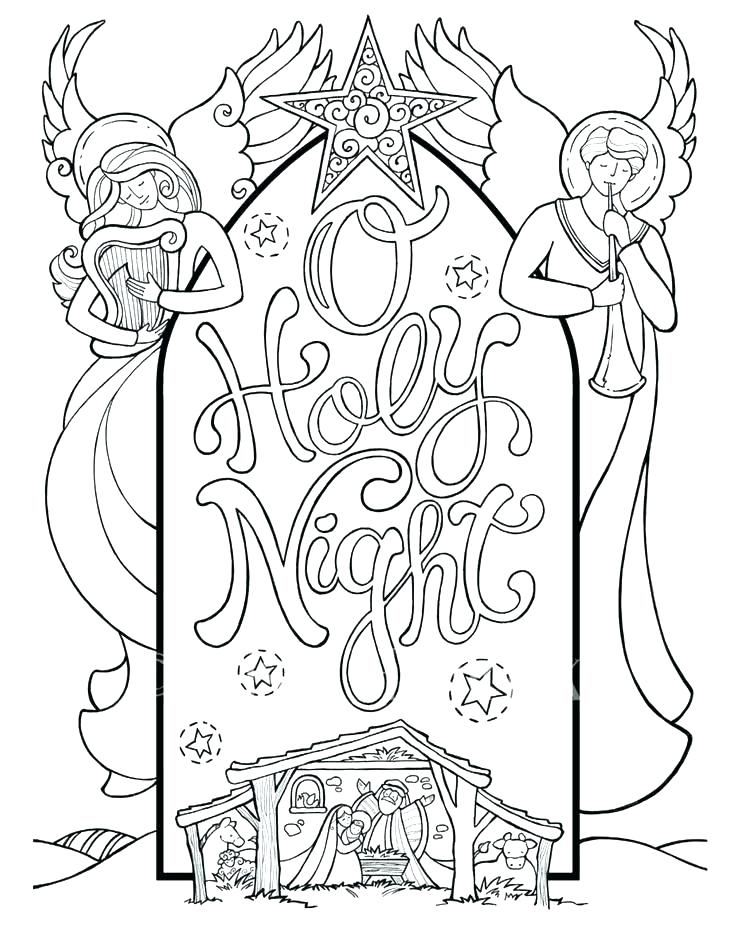 736x936 Christmas Scene Coloring Pages Woods Colouring Page Christmas