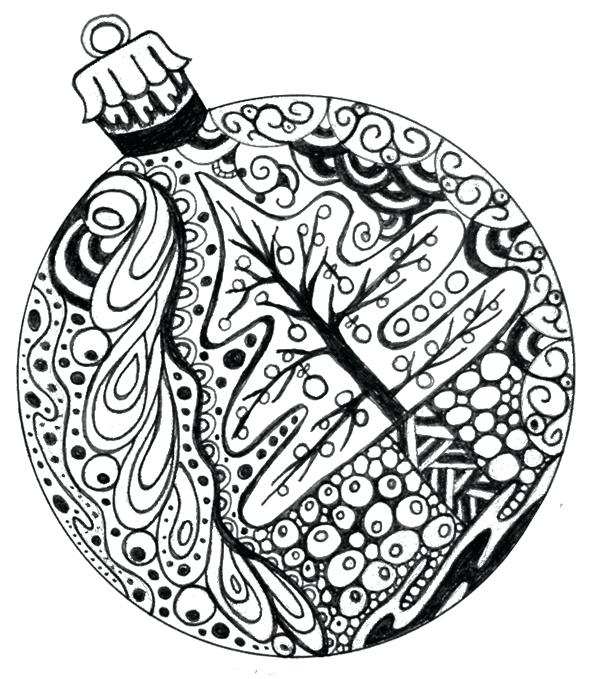 600x679 Coloring Pages Of Christmas Ornaments Free Coloring Pages