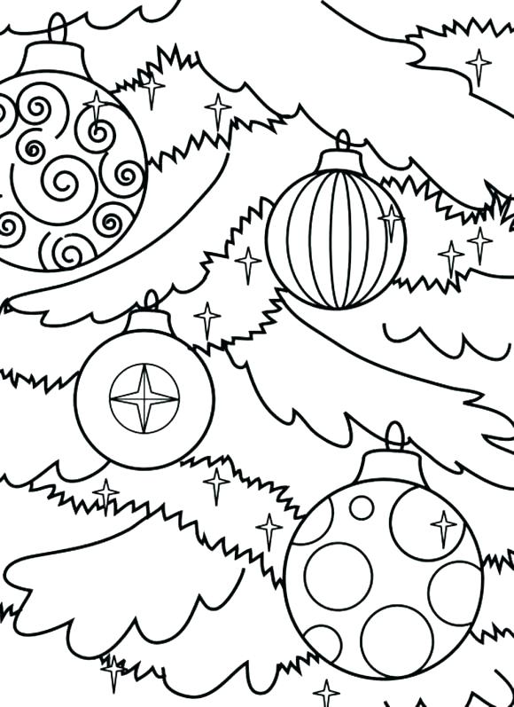 580x797 Coloring Pages Of Christmas Ornaments Ornament Coloring Pages Tree