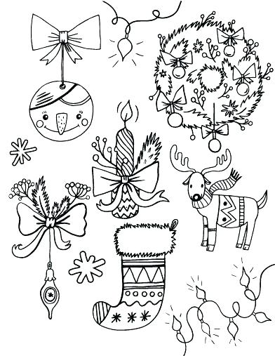 392x507 Decorations Coloring Sheets Ornaments Coloring Pages For Christmas