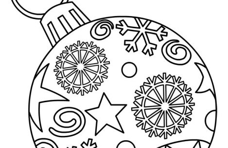 469x304 Christmas Ornaments Coloring Pages Printable Just Colorings