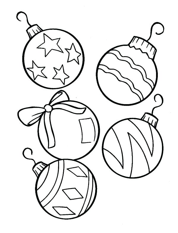 600x783 Christmas Decorations Coloring Pages Coloring Ornaments For Tree