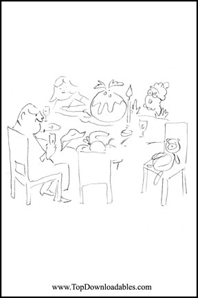 288x432 Free Printable Detailed Christmas Coloring Pages