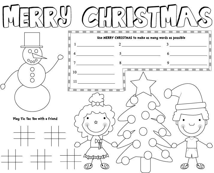 714x577 Christmas Hidden Pictures Printables New Christmas Placemats Free