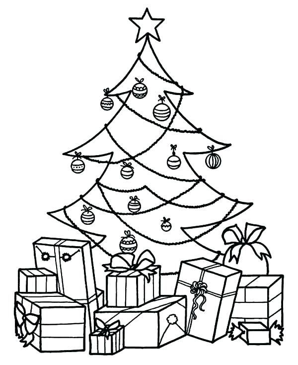 600x734 Christmas Presents Coloring Pages Children Got Their Presents