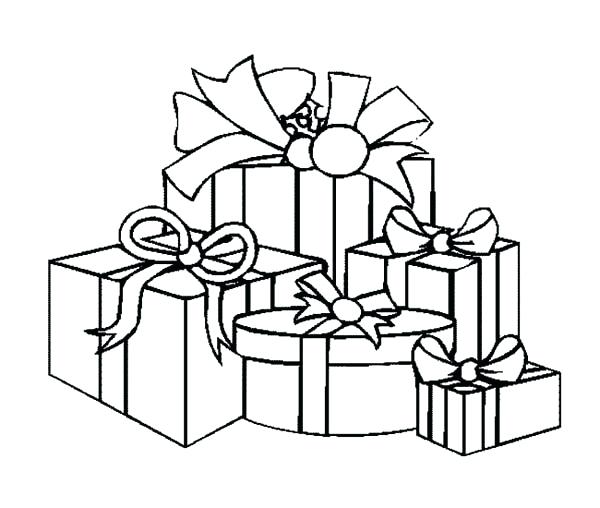600x508 Christmas Tree Presents Coloring Page Innovative Present Pages