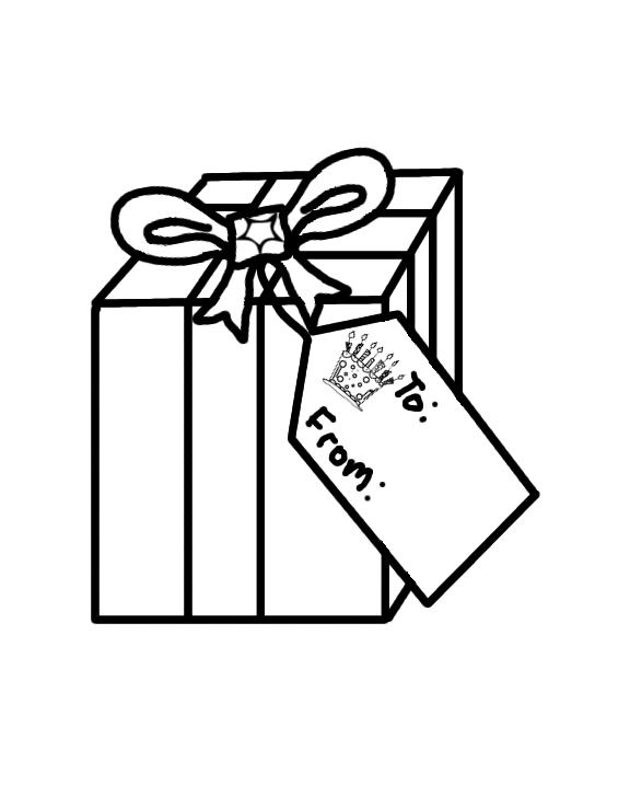 576x727 Christmas Present Coloring Pages
