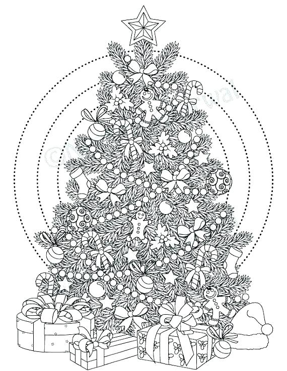 570x738 Christmas Tree Printable Coloring Page Tree Printable Coloring