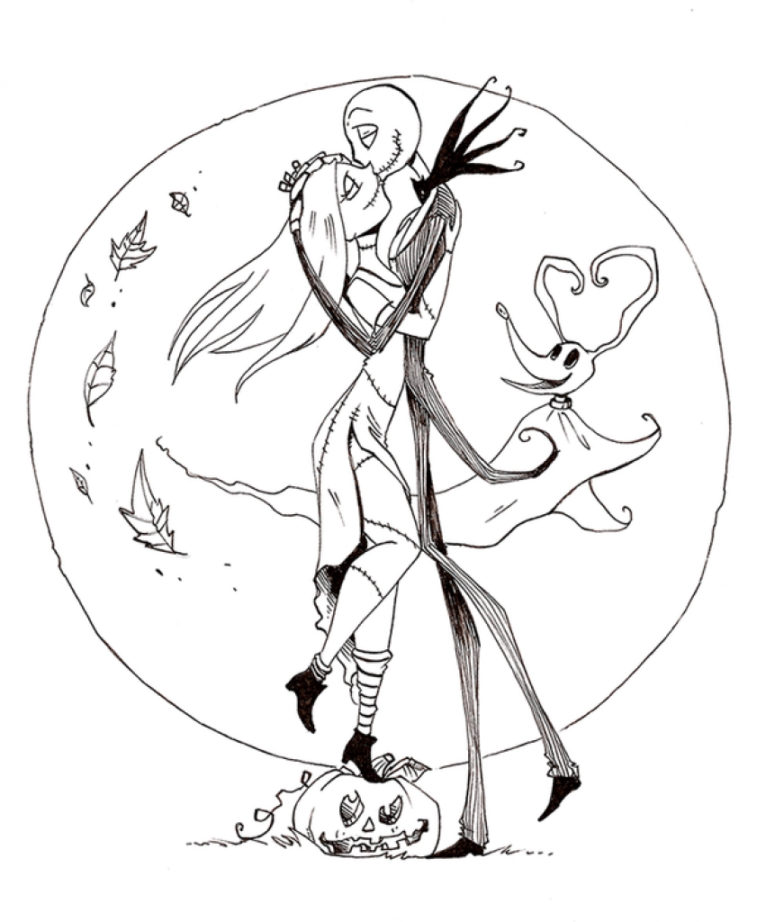 841x1024 Coloring Pages Nightmare Before Christmas For Adults To Print