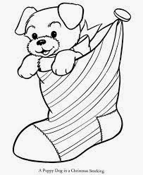 Christmas Puppy Coloring Pages Printable