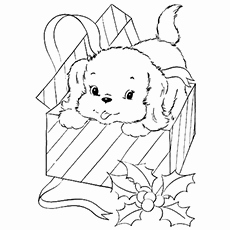 230x230 Puppy Embroidery Christmas Puppy Drawing