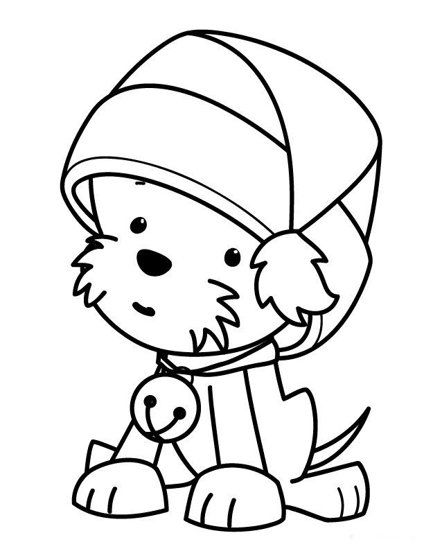 612x792 Christmas Puppy Coloring Pages Team Colors
