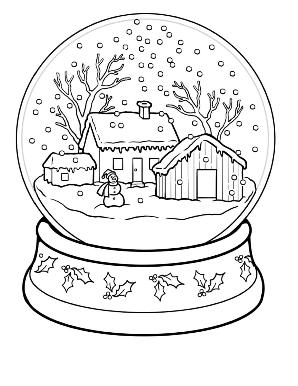 1224x1584 Best Of Coloring Pages Christmas Scene