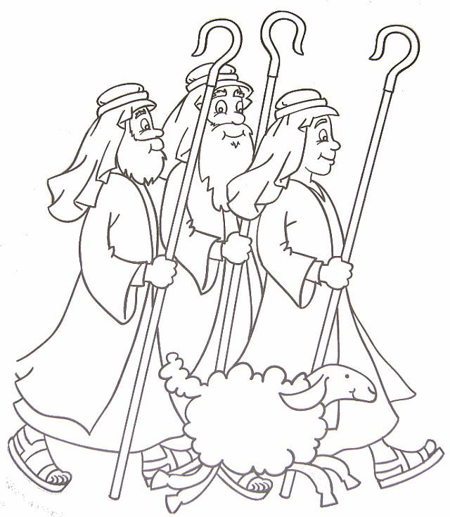 640x735 Shepherds Printable Coloring Pages The Shepherds Are On The Way