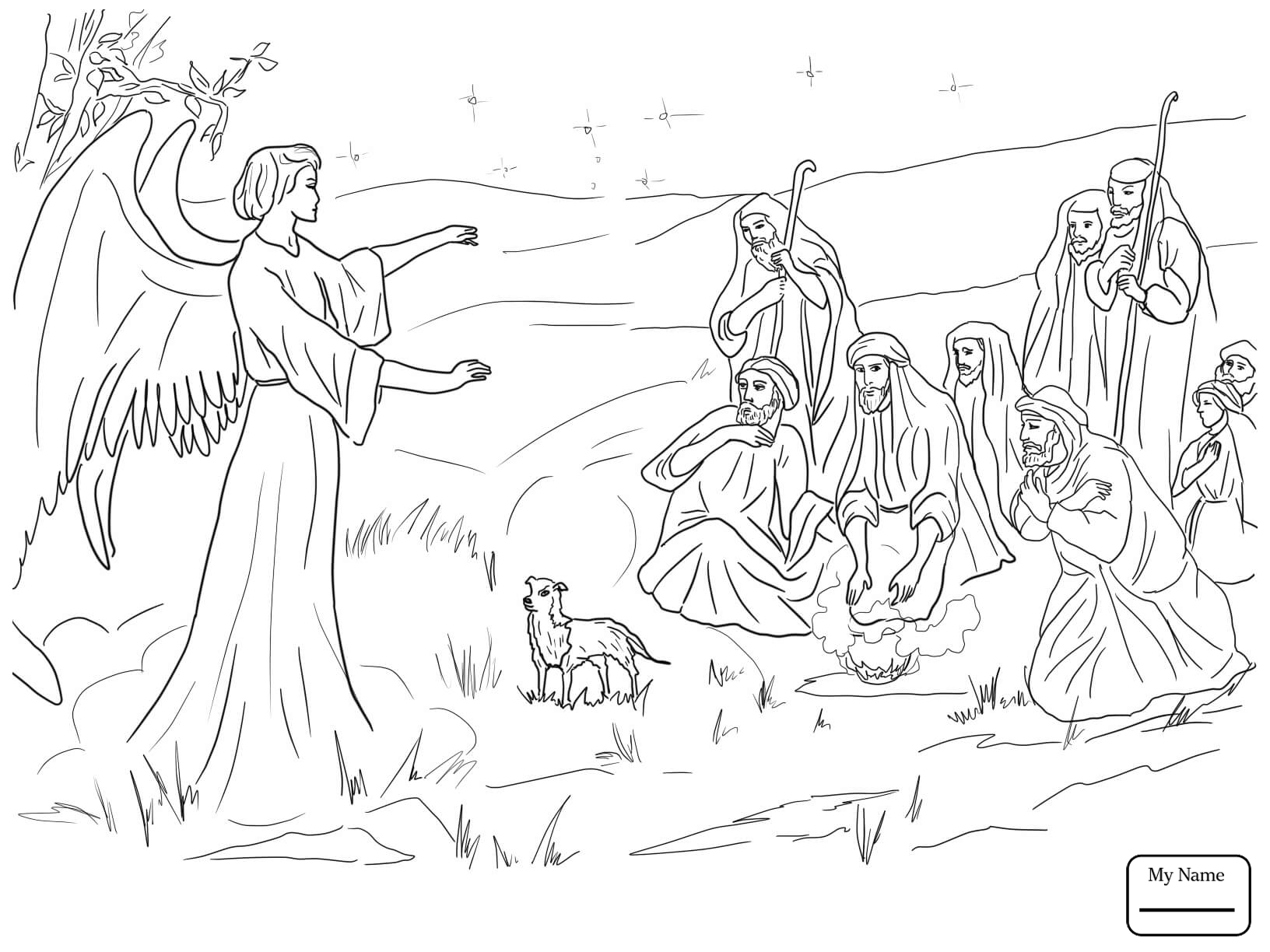 1632x1224 Christmas Shepherds Coloring Page