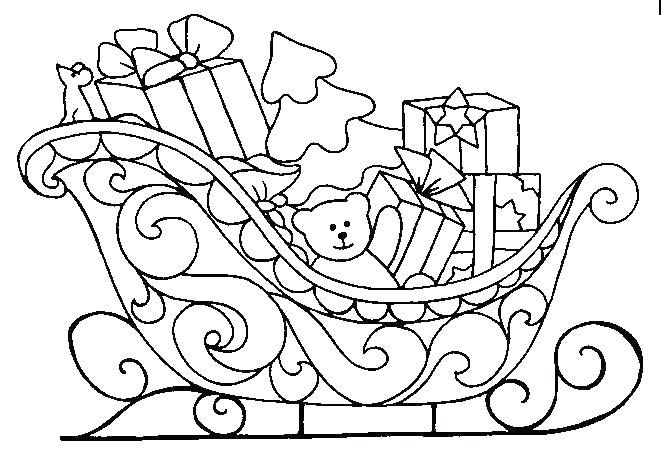 666x465 Sleigh Coloring Page Sleigh Coloring Page Coloring Pages Flowers