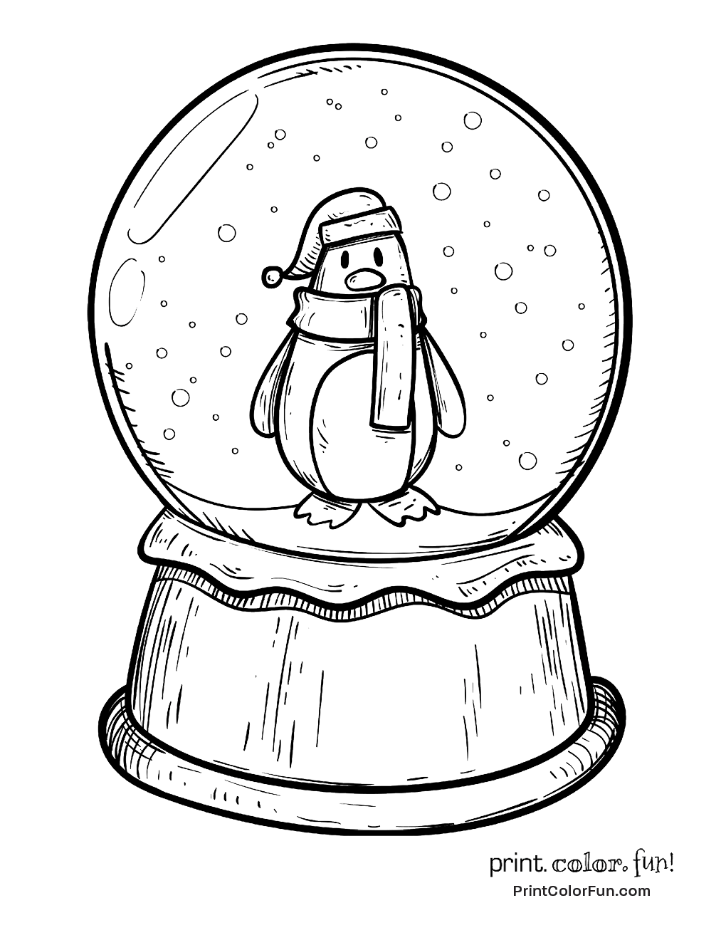 1020x1320 Snow Globe Coloring Page Christmas Snow Globe With Snowman