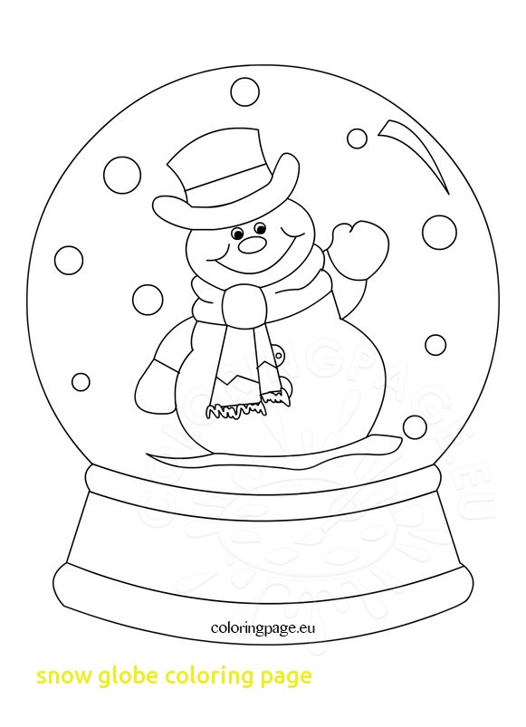 581x803 Snow Globe Coloring Page With Snowglobe Clipart Black And White