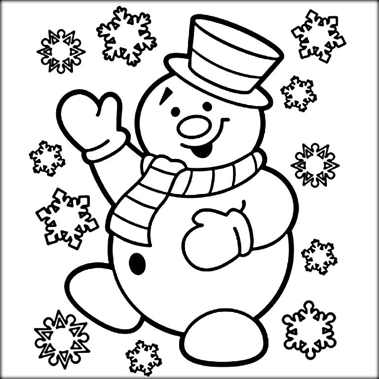 768x768 Christmas Colouring For Kids