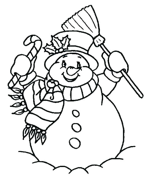 600x743 Christmas Snowman Coloring Pages