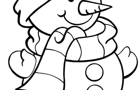 469x304 Cute Christmas Snowman Coloring Pages Just Colorings